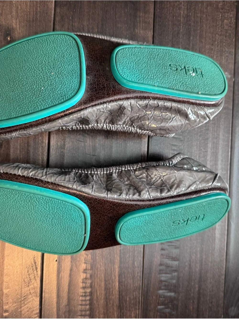 Tieks Slate Gray Croc Ballet Flats